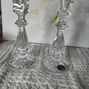 Gorham Viscount Full Lead Crystal Candlestick Holder Tulip Crystalite Collection